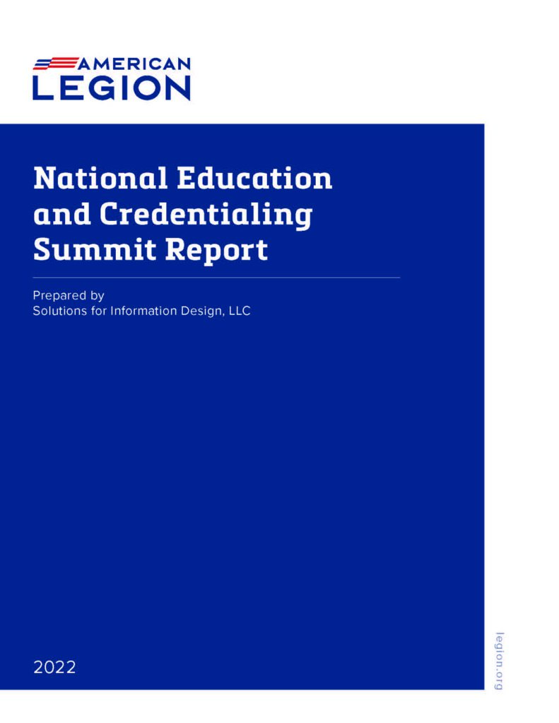 National Education and Credentialing Summit Report cover